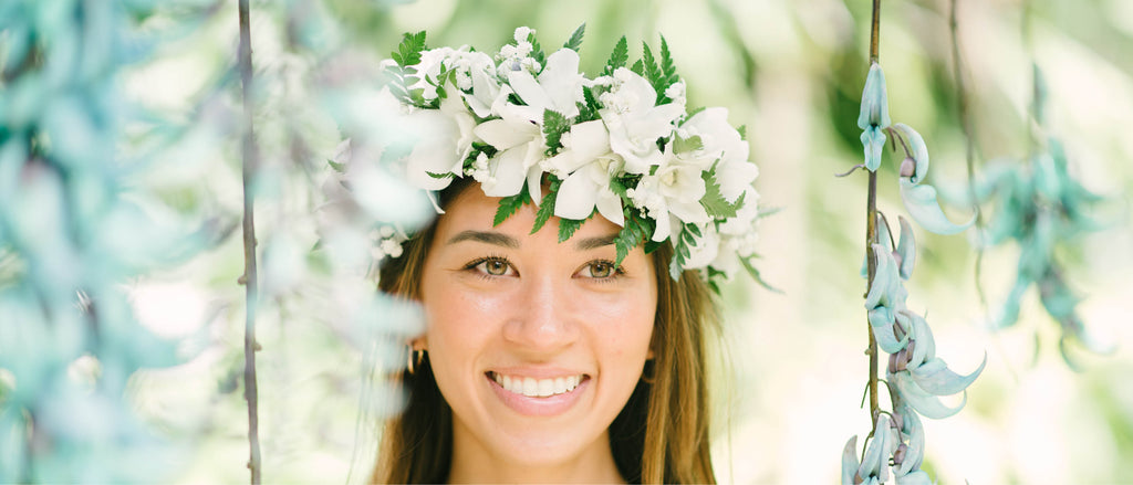 Haku Head Lei - Lei po`o - Beautiful lei you wear on your head -  Hawaii Lei Stand - Haku Shipping & Delivery