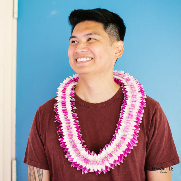 Honeybee Style Orchid Lei (Pattern Varies) - Hawai'i Lei Stand - Lei Shipping