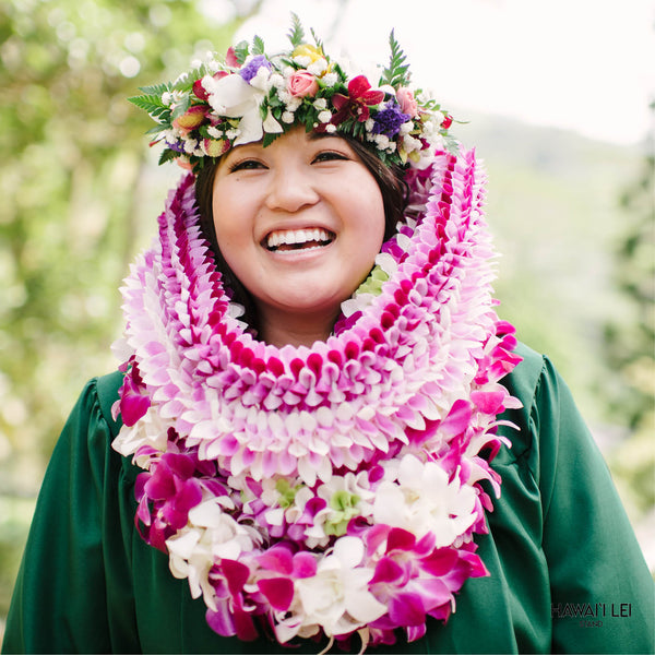 Ali`i Royalty Lei Set (Seasonal Color Vary) - Hawai'i Lei Stand - Lei Shipping