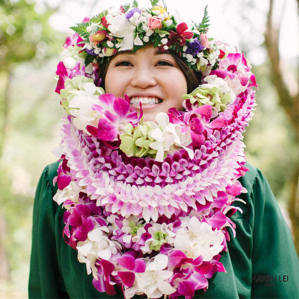 Ali`i Royalty Lei Set (Seasonal Color Vary) - Hawai'i Lei Stand - Lei Shipping