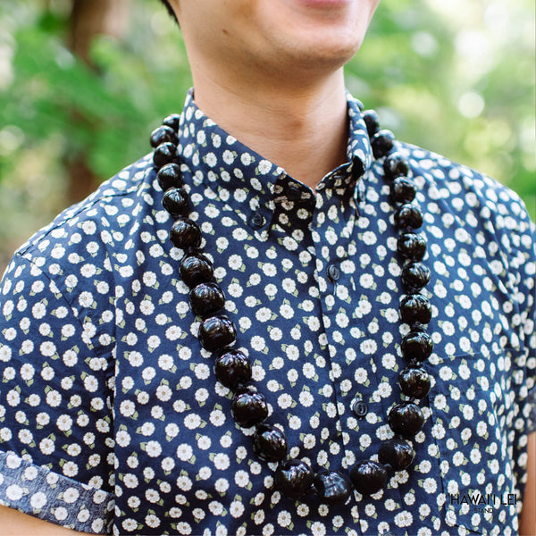 Kukui Nut Shell Lei (Black) - Hawai'i Lei Stand - Lei Shipping