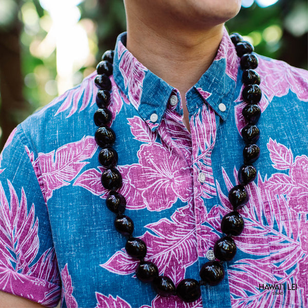 Kukui Nut Shell Lei (Black) - Hawai'i Lei Stand - Lei Shipping