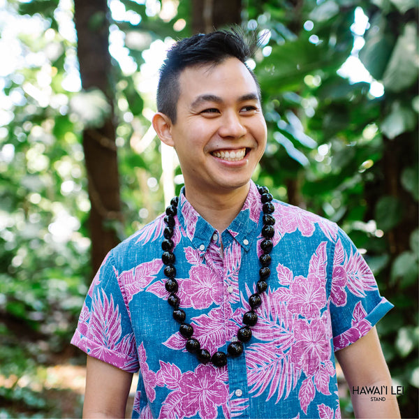 Kukui Nut Shell Lei (Black) - Hawai'i Lei Stand - Lei Shipping