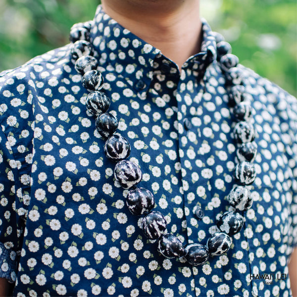 Kukui Nut Shell Lei (Tiger) - Hawai'i Lei Stand - Lei Shipping