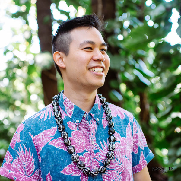 Kukui Nut Shell Lei (Tiger) - Hawai'i Lei Stand - Lei Shipping