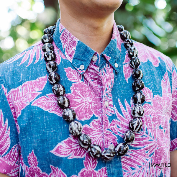 Kukui Nut Shell Lei (Tiger) - Hawai'i Lei Stand - Lei Shipping