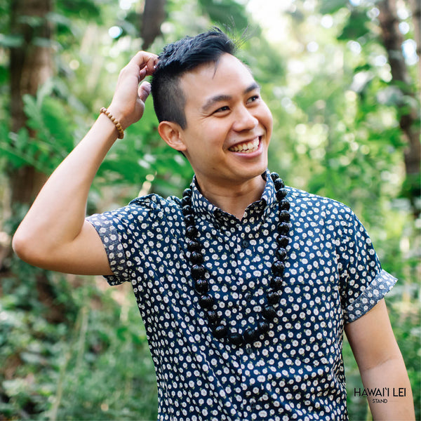 Kukui Nut Shell Lei (Black) - Hawai'i Lei Stand - Lei Shipping