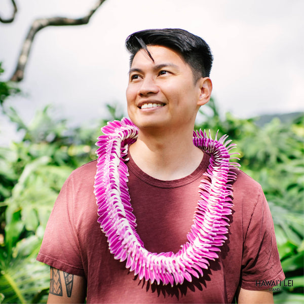 Lanikai Orchid Lei (Purple) Lei Shipping And Delivery From Honolulu Hawaii