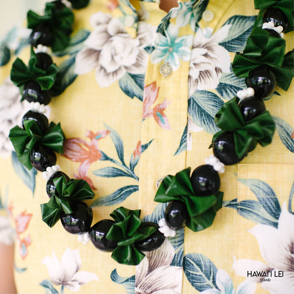 Kukui Nut (Ti Leaf) Lei - Hawai'i Lei Stand - Lei Shipping