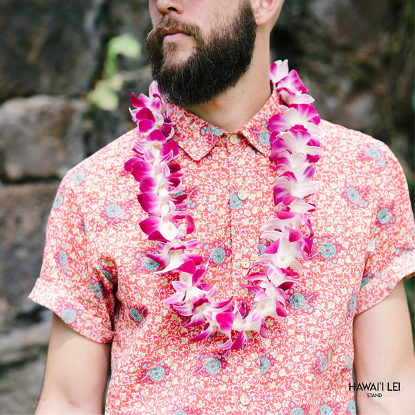Classic Single Orchid Lei Purple - Hawaii Lei Stand