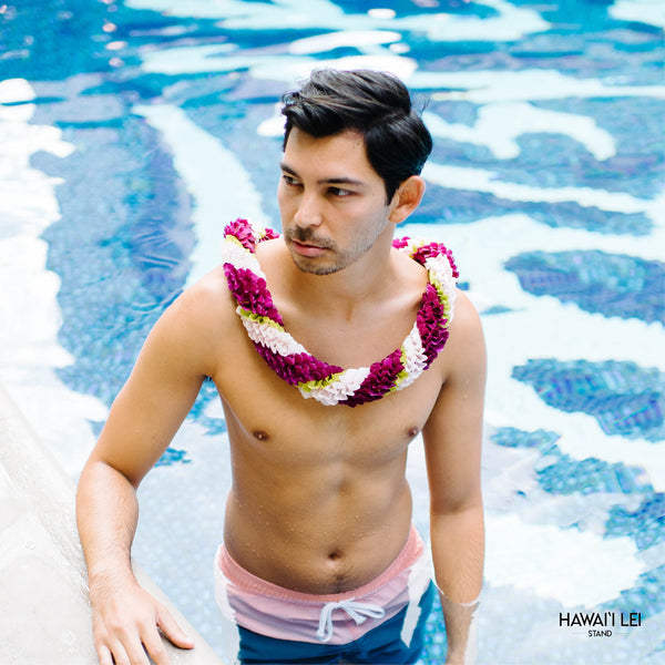 Spiral Orchid Lei (Multi-Color) Hawaii Lei Stand Lei Shipping & Delivery