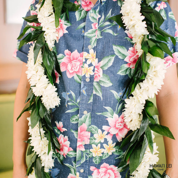 Double Ti Leaf Wrapped With Double Tuberose Lei - Hawai'i Lei Stand - Lei Shipping