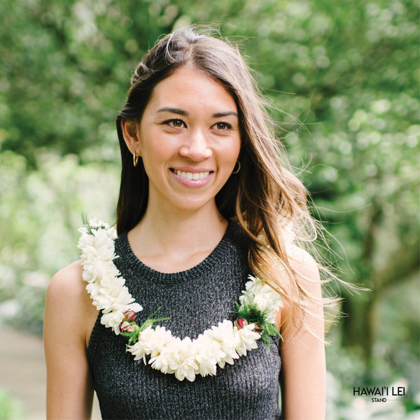 Double Tuberose And Rosebud Lei (Color Varies) - Hawai'i Lei Stand - Lei Shipping