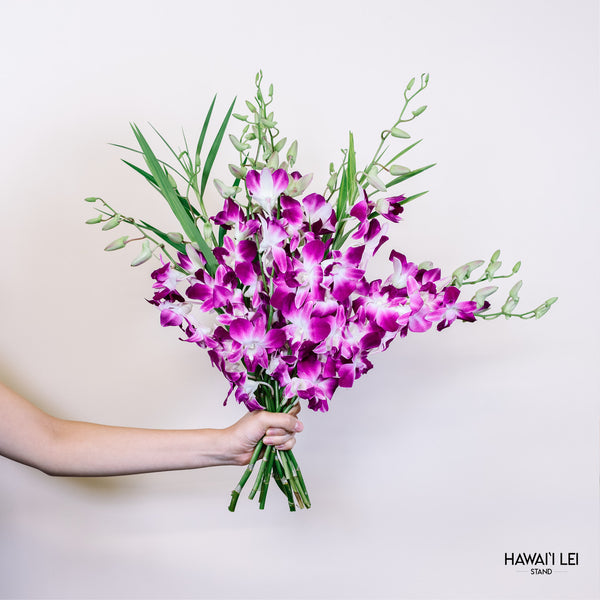 The Dendrobium Orchid Bouquet - Hawai'i Lei Stand - Lei Shipping