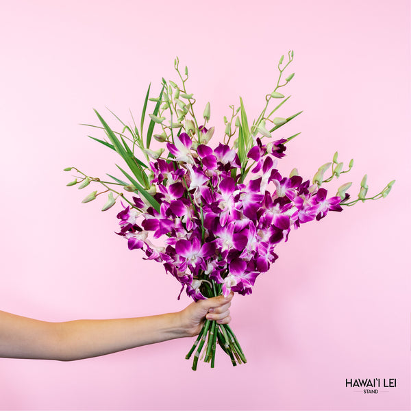 The Dendrobium Orchid Bouquet - Hawai'i Lei Stand - Lei Shipping