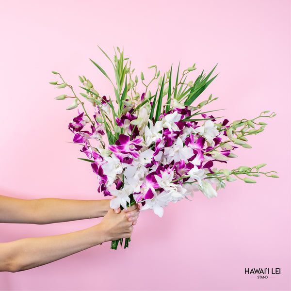 The Dendrobium Orchid Bouquet - Hawai'i Lei Stand - Lei Shipping