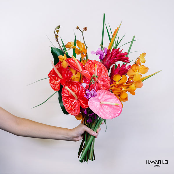 The Tropical Bouquet (Seasonal Flowers Vary) - Hawai'i Lei Stand - Lei Shipping