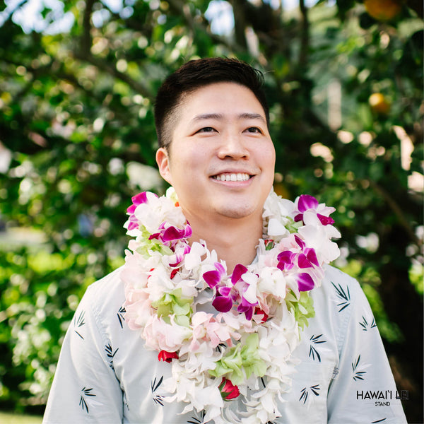 Bulk Deluxe Orchid Lei (Mixed Colors Varies) - Hawai'i Lei Stand - Lei Shipping