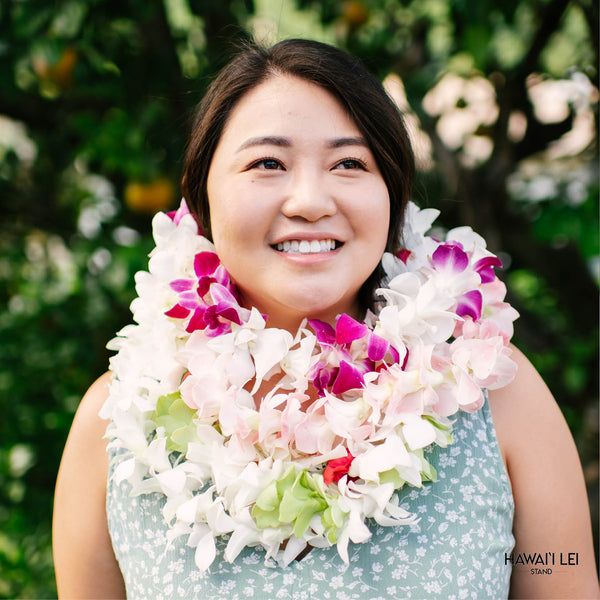 Bulk Deluxe Orchid Lei (Mixed Colors Varies) - Hawai'i Lei Stand - Lei Shipping