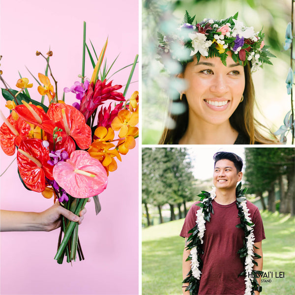 Wailea Set C - Wedding Lei & Tropical Bouquet Sets - Hawaii Lei Stand - Nationwide Lei & Tropical Shipping