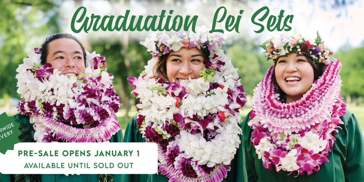 Fresh Hawaiian Graduation Lei Sets | Hawai’i Lei Stand