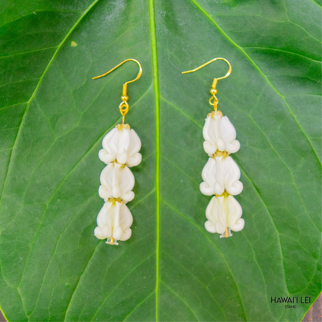 lily flower drop earrings Nohea Fresh Flower Drop Earrings