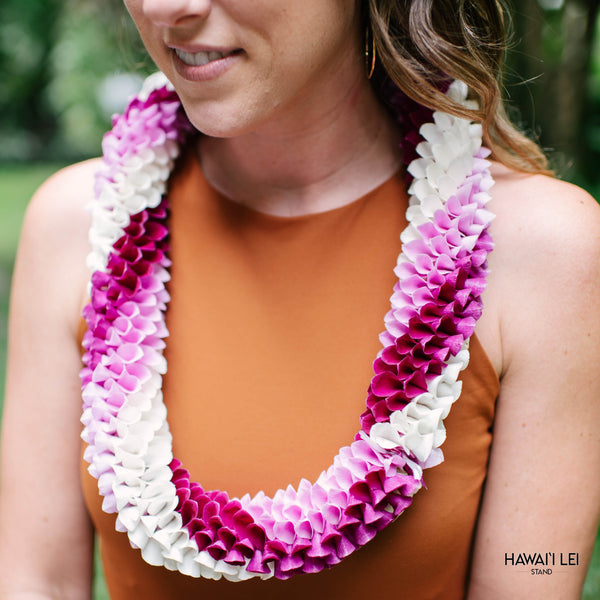 Spiral Orchid Lei (Purple, Pink and White) - Hawai'i Lei Stand - Lei Shipping
