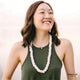 Beachwalk Shell Lei (White) Lei Shipping And Delivery From Honolulu Hawaii