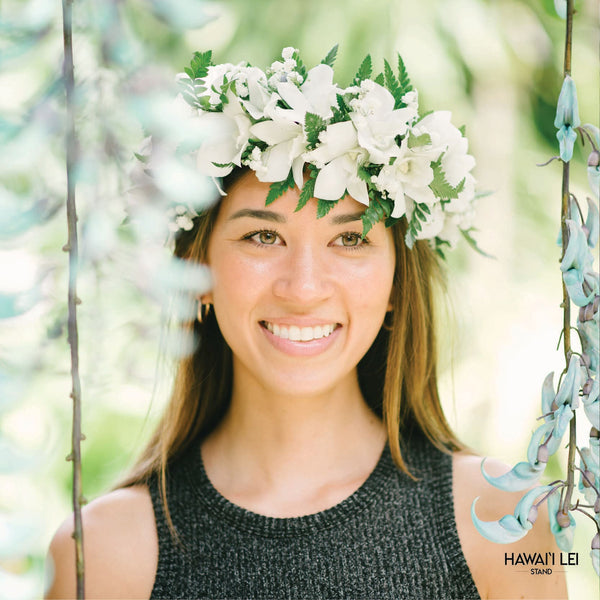 Signature Haku Lei (White) -  Hawai'i Lei Stand - Lei Shipping