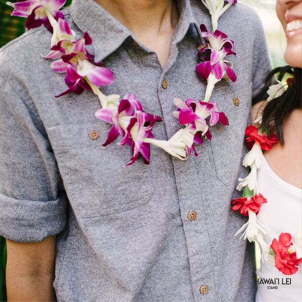Tuberose & Orchid Lei (Purple) - Hawai'i Lei Stand - Lei Shipping