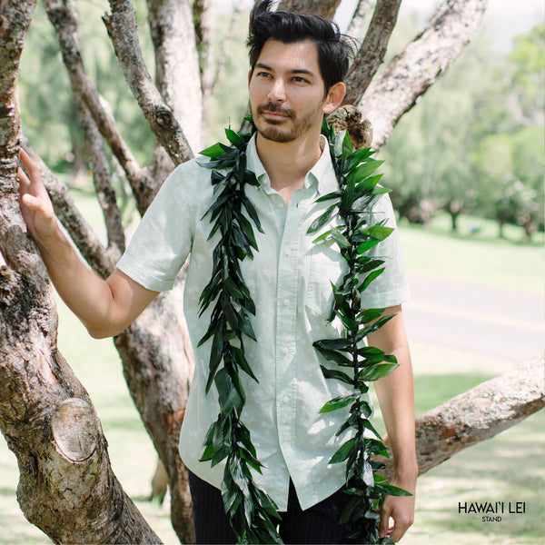Double Ti Leaf Lei Maile Style - Lei Shipping & Delivery From Hawaii Lei Stand