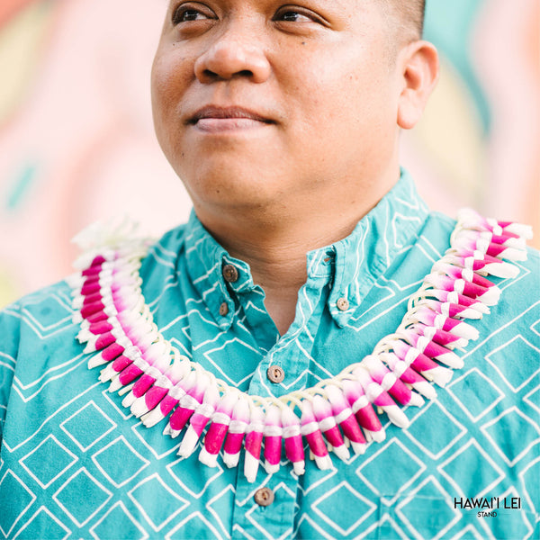 Color-wrapped Micronesian Ginger Lei (Purple) - Hawai'i Lei Stand - Lei Shipping