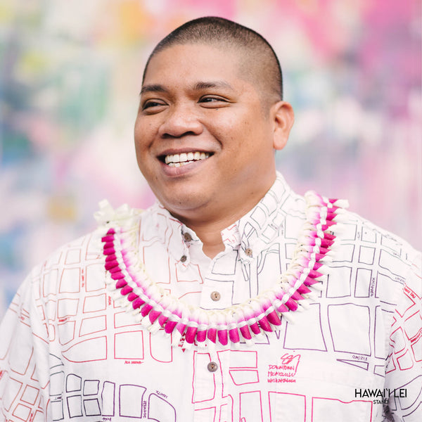 Color-wrapped Micronesian Ginger Lei (Purple) - Hawai'i Lei Stand - Lei Shipping
