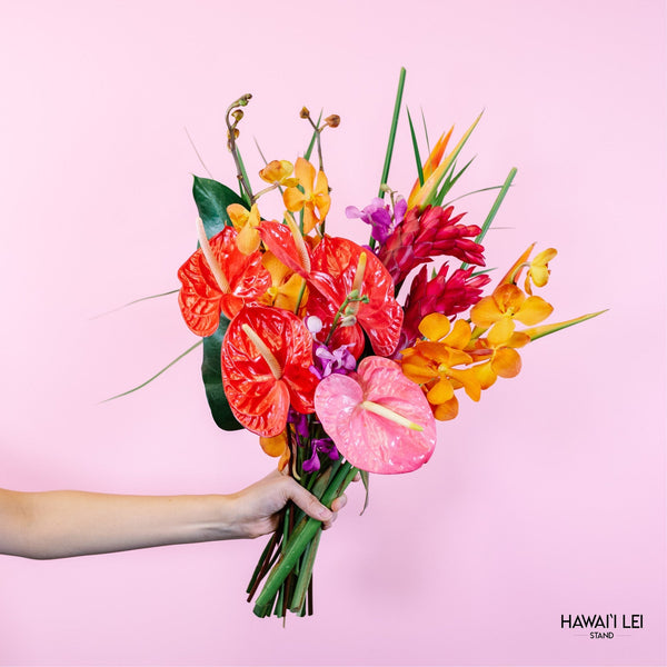 Wailea Set  E - Wedding Lei & Tropical Bouquet Sets - Hawaii Lei Stand - Nationwide Lei & Tropical Shipping 
