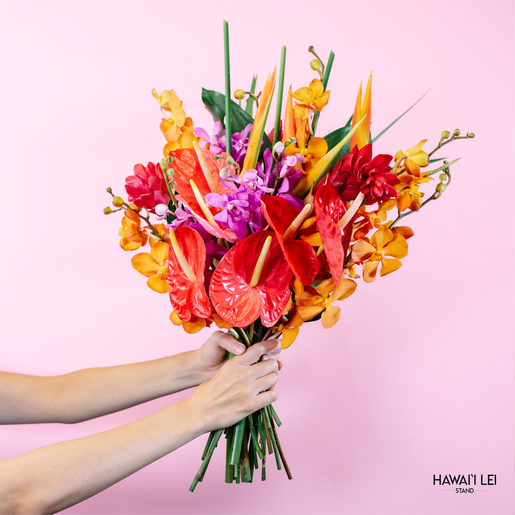 The Tropical Bouquet (Seasonal Flowers Vary) - Hawai'i Lei Stand - Lei Shipping