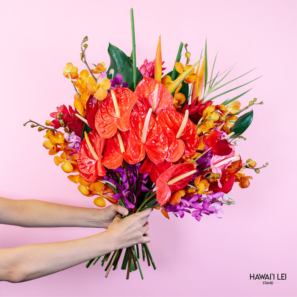 The Tropical Bouquet (Seasonal Flowers Vary) - Hawai'i Lei Stand - Lei Shipping