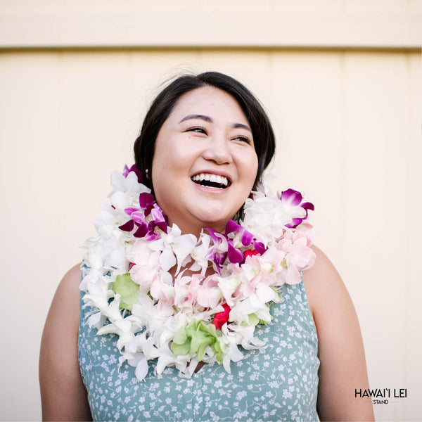 Bulk Deluxe Orchid Lei (Mixed Colors Varies) - Hawai'i Lei Stand - Lei Shipping