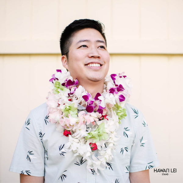 Bulk Deluxe Orchid Lei (Mixed Colors Varies) - Hawai'i Lei Stand - Lei Shipping