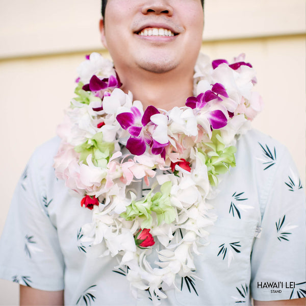 Bulk Deluxe Orchid Lei (Mixed Colors Varies) - Hawai'i Lei Stand - Lei Shipping