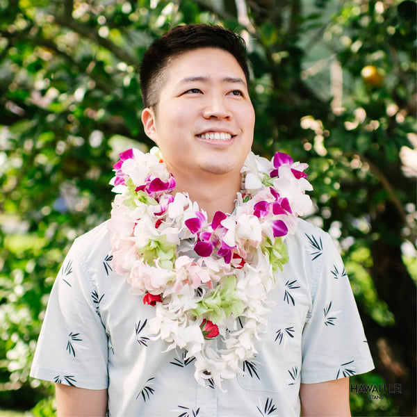 Bulk Deluxe Orchid Lei (Mixed Colors Varies) - Hawai'i Lei Stand - Lei Shipping