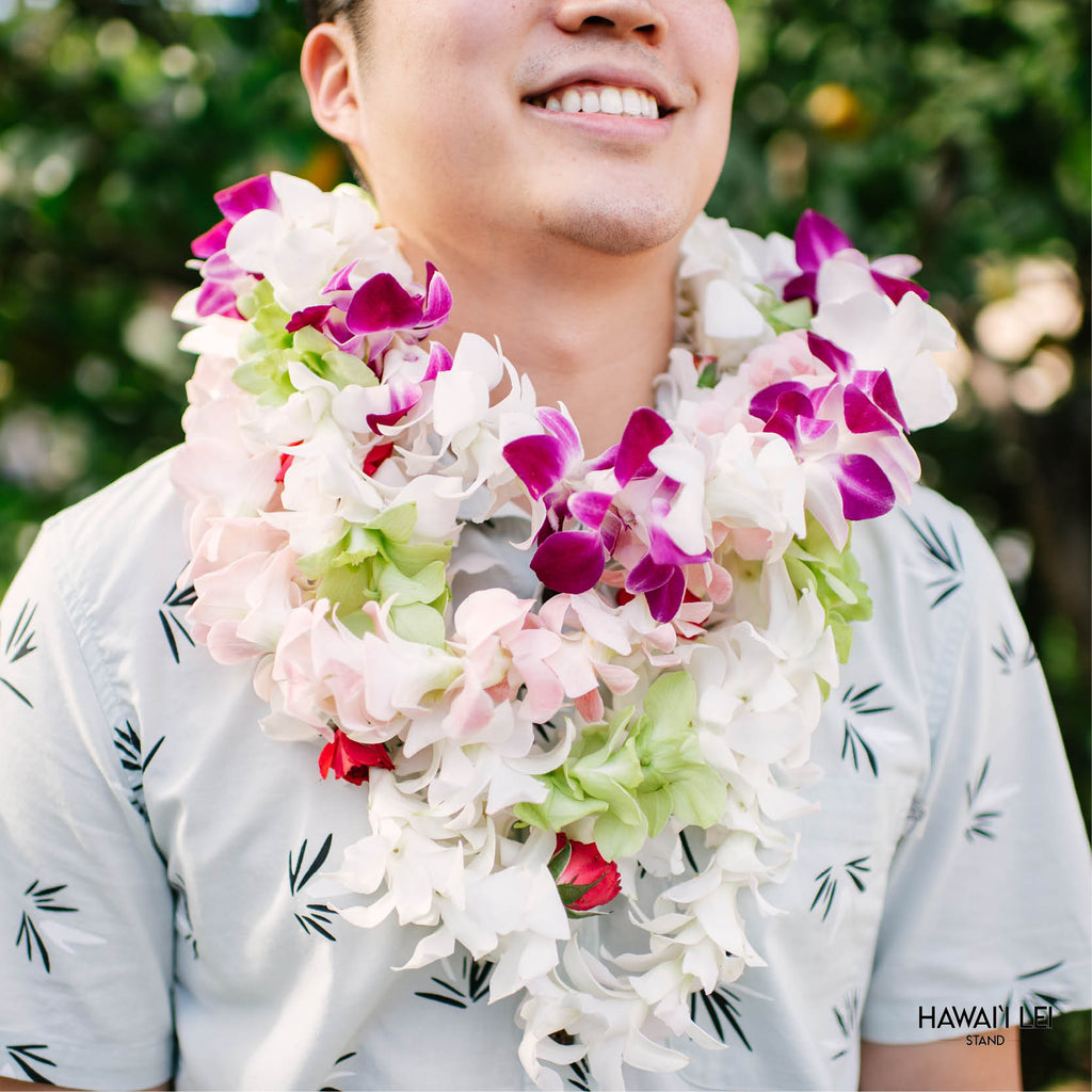 Bulk Deluxe Orchid Lei (Mixed Colors Varies) - Hawai'i Lei Stand - Lei Shipping