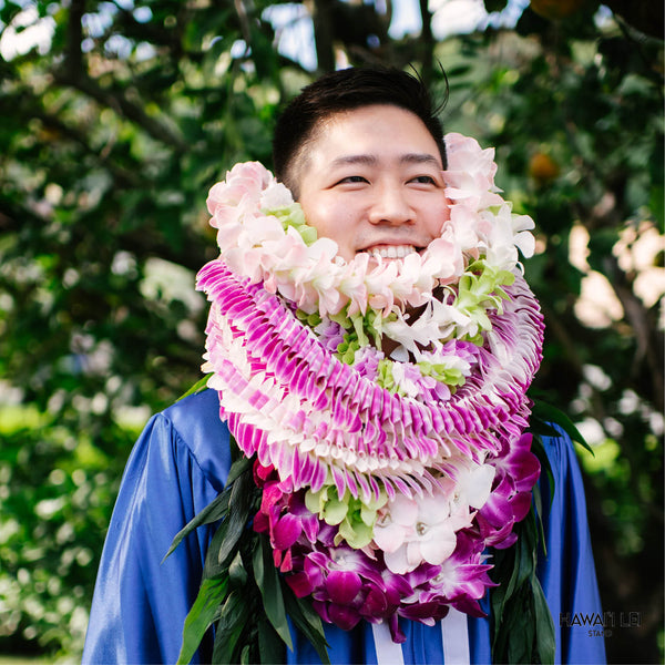 Ali`i Graduation Lei Set D (color varies) - Hawaii Lei Stand - Lei Shipping