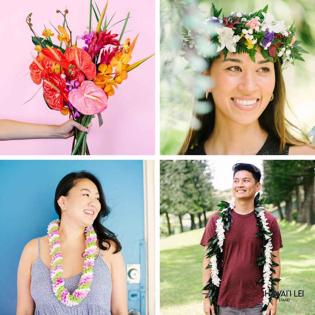 Wailea Set  E - Wedding Lei & Tropical Bouquet Sets - Hawaii Lei Stand - Nationwide Lei & Tropical Shipping 