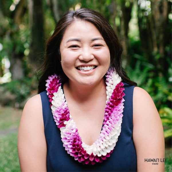 Spiral Orchid Lei (Purple, Pink and White) - Hawai'i Lei Stand - Lei Shipping