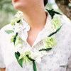 Orchid Wrapped With Ti Leaf Lei (Green and White) - Hawai'i Lei Stand - Lei Shipping