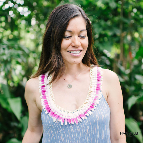 Color-wrapped Micronesian Ginger Lei (Purple) - Hawai'i Lei Stand - Lei Shipping