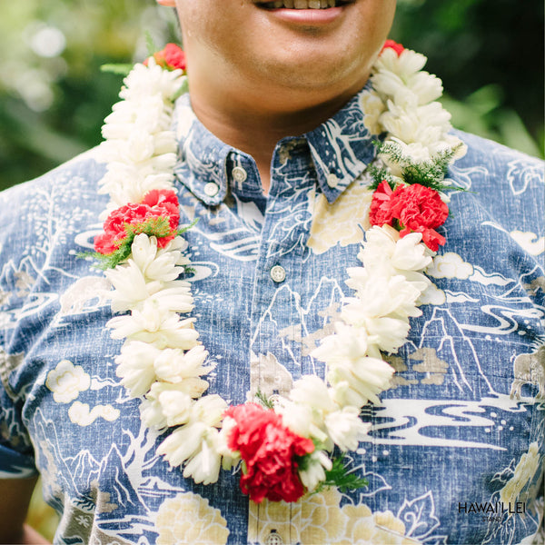 Double Tuberose and Carnation Lei (Color Varies) - Hawai'i Lei Stand - Lei Shipping