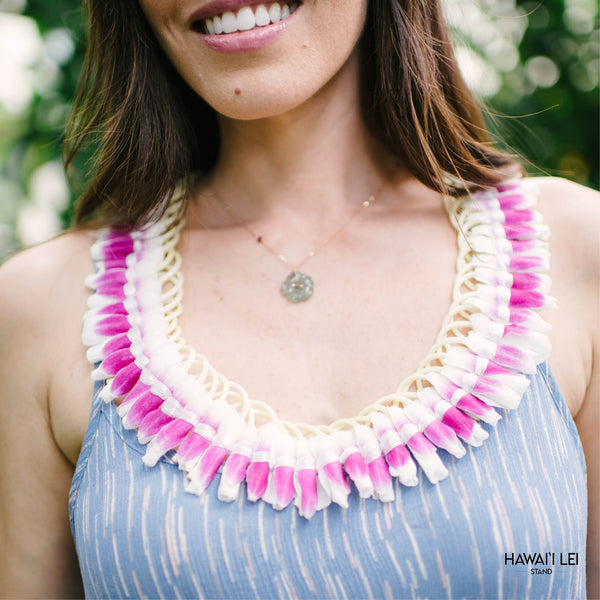 Color-wrapped Micronesian Ginger Lei (Purple) - Hawai'i Lei Stand - Lei Shipping