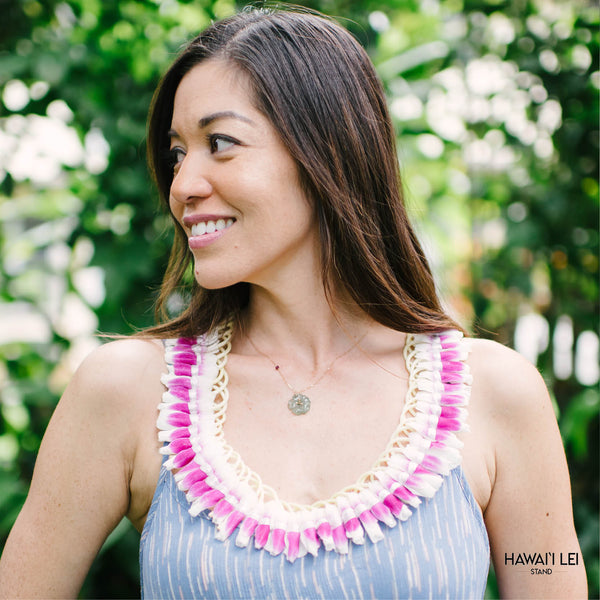 Color-wrapped Micronesian Ginger Lei (Purple) - Hawai'i Lei Stand - Lei Shipping